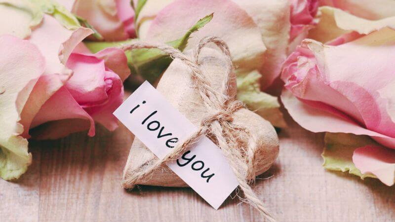 愛の手紙とピンクのバラ