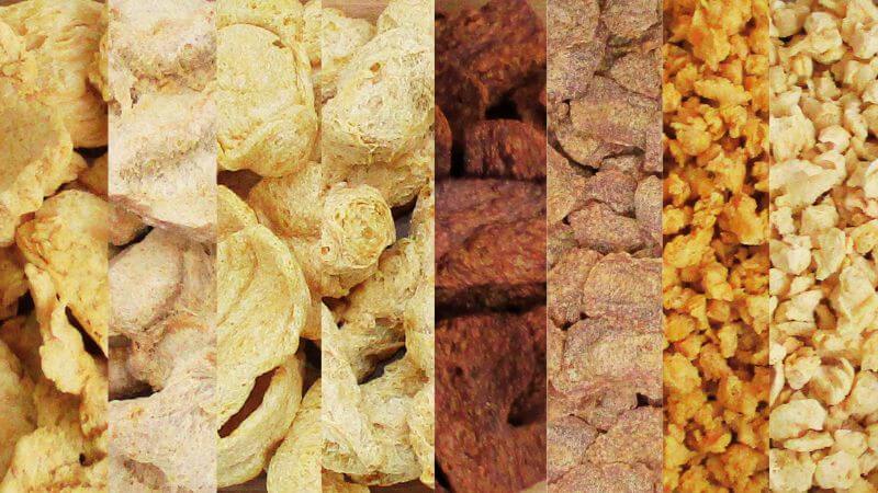 8種類の乾燥大豆ミート