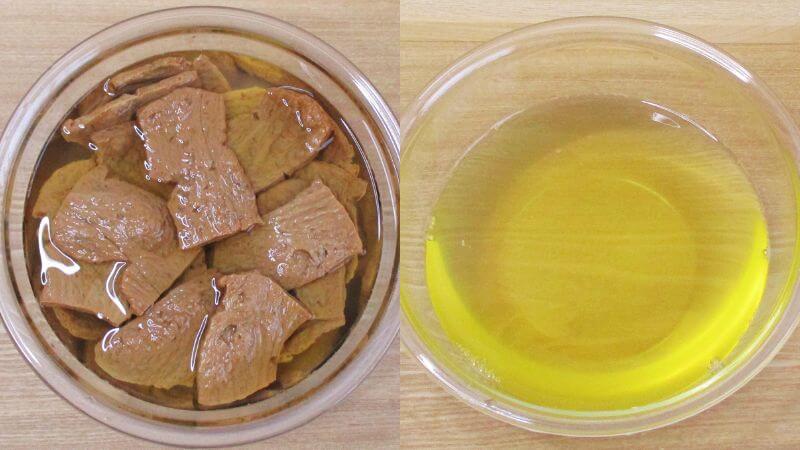 焼肉風大豆ミート押し洗い２回目