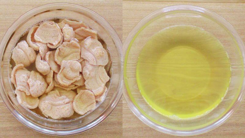 薄切り肉風大豆ミートの戻し汁