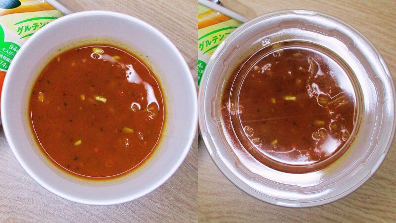 コク旨カレーのスープパスタ調理後
