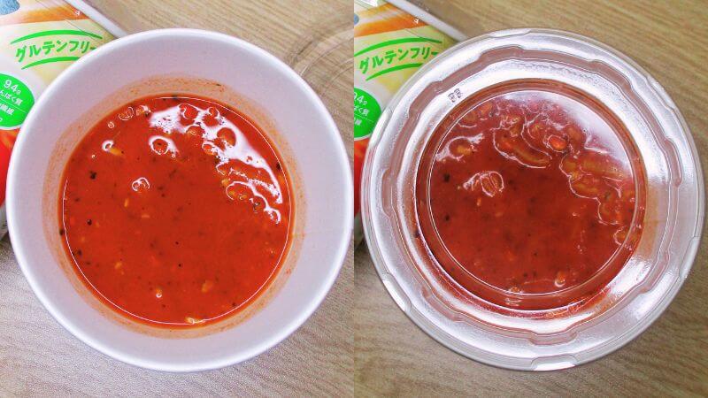 完熟トマトのスープパスタ調理後