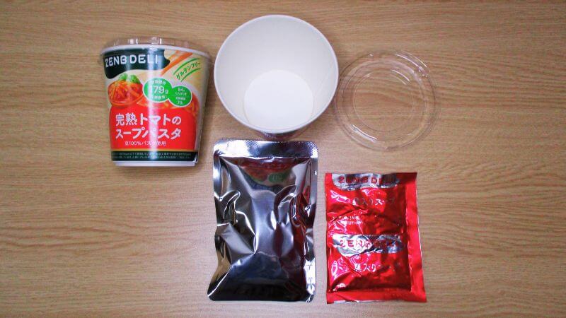 完熟トマトのスープパスタセット内容