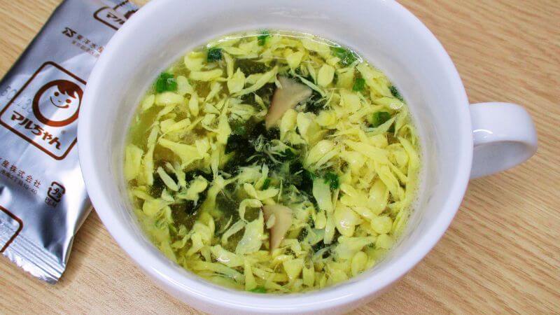 マルちゃんかきたま風スープ出来上がり
