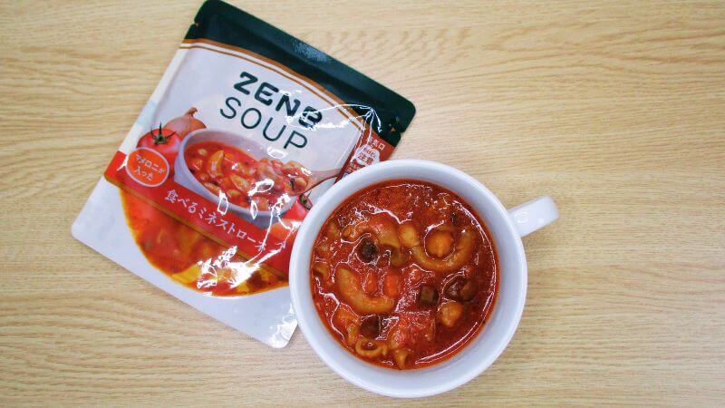 ZENB 食べるスープパスタミネストローネアップ写真