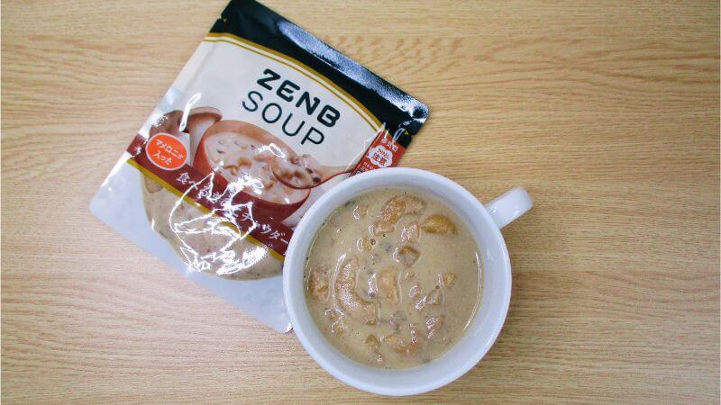 ZENB 食べるスープパスタきのこチャウダーアップ写真