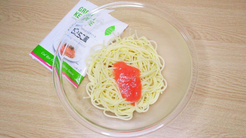 GREEN KEWPIE植物生まれのパスタソースたらこ風調理前