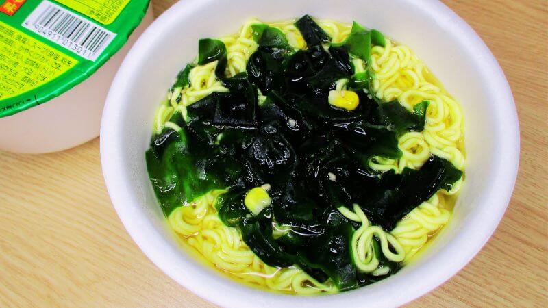たるたや 菜食 即席 わかめラーメンしょうゆ味 調理後