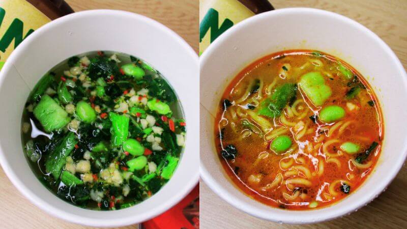 ヤマダイヴィーガンヌードル担々麺調理後
