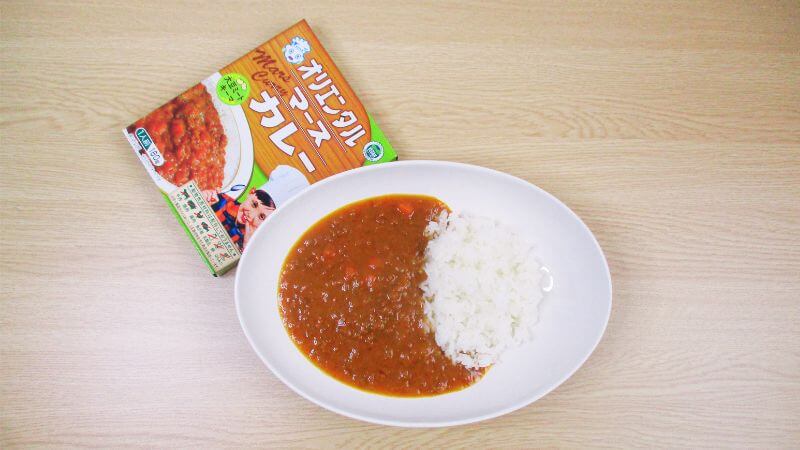 オリエンタルマースカレー大豆ミートキーマのアップ写真