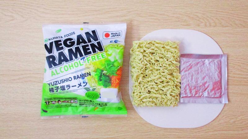 クラタ食品 アルコールフリー ヴィーガンラーメン柚子塩セット内容